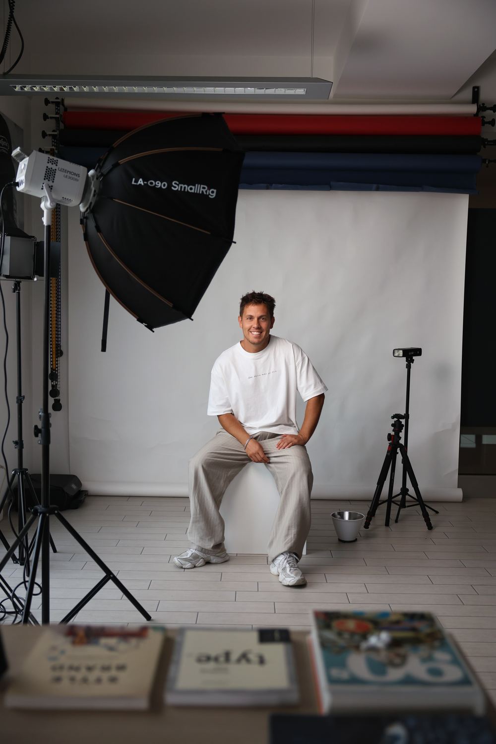 Michael Felici nello studio Miketing, founder e CEO
