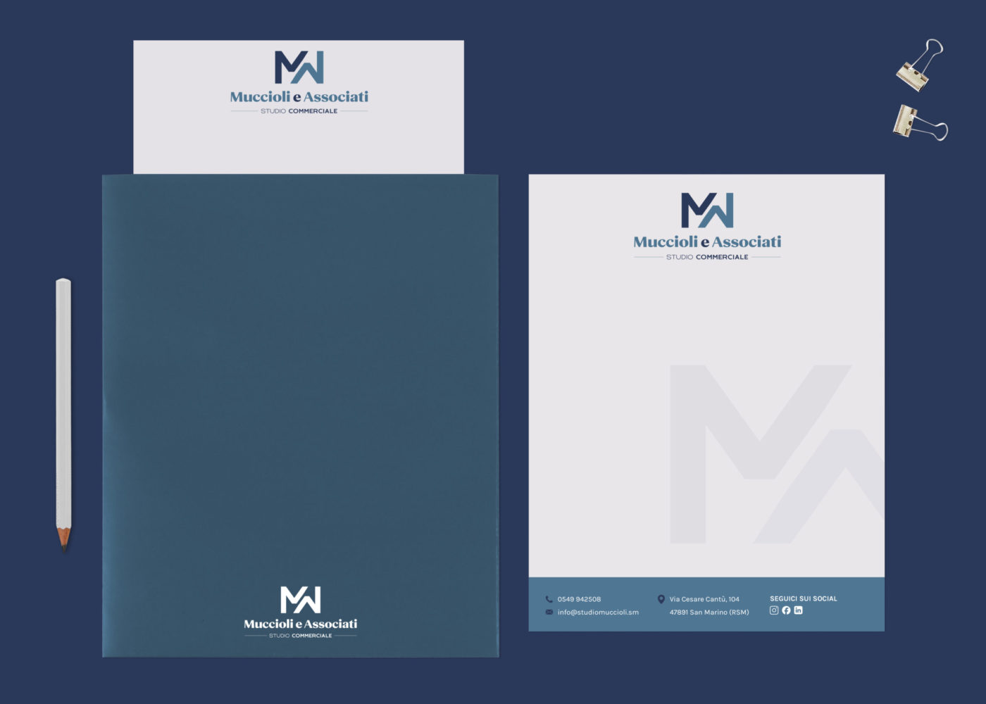 Letterhead Letter and Folder Mock Up copia