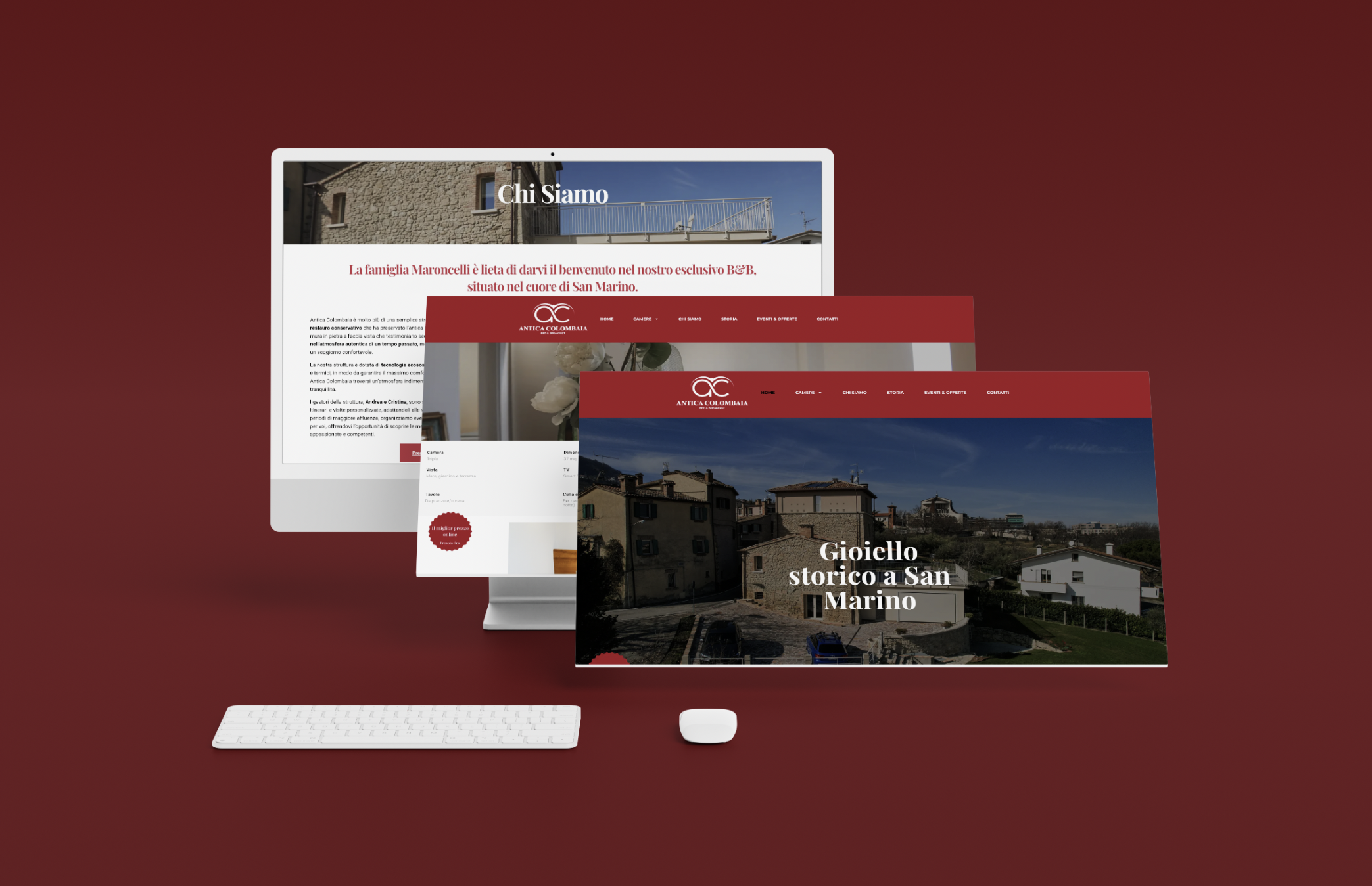 Antica Colombaia - homepage mockup